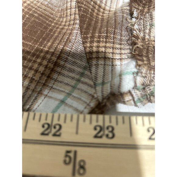 Davi & Dani Dress Women's M Brown Plaid Button-Up Soft Flannel Western Country - Picture 3 of 14